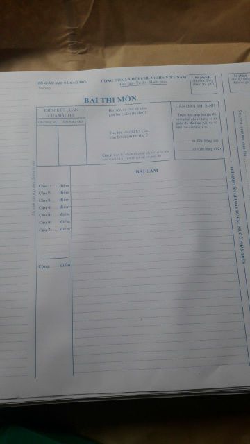 Giấy thi đại học /giấy thi a3 (50tờ)