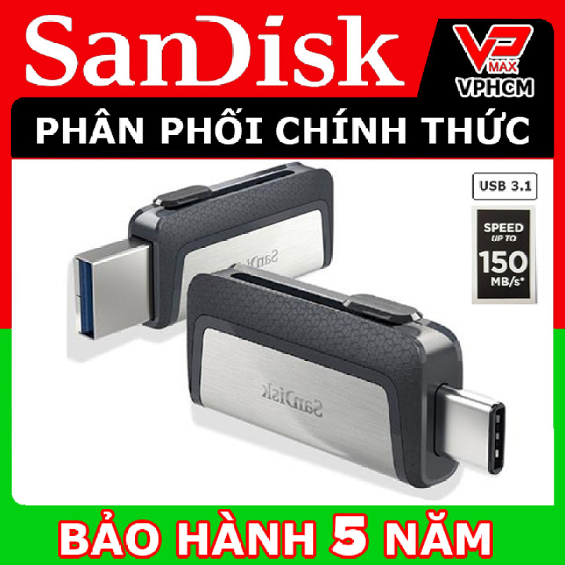 Bảng giá USB OTG Sandisk Ultra Dual Type-C 3.1 32GB 64GB tốc độ cao 150MB/s hãng SPC phân phối - vpmax Phong Vũ