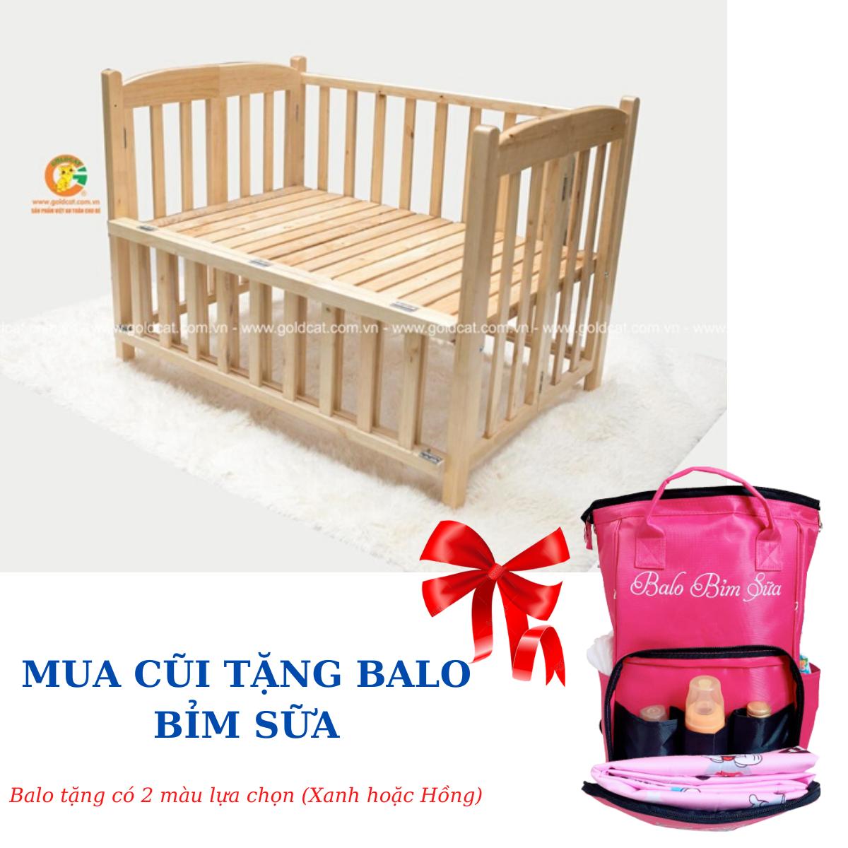 CŨI TRẺ EM GỖ QUẾ MỘC GOLDCAT (TẶNG BA LÔ BỈM SỮA KÈM MÃ GIẢM GIÁ)
