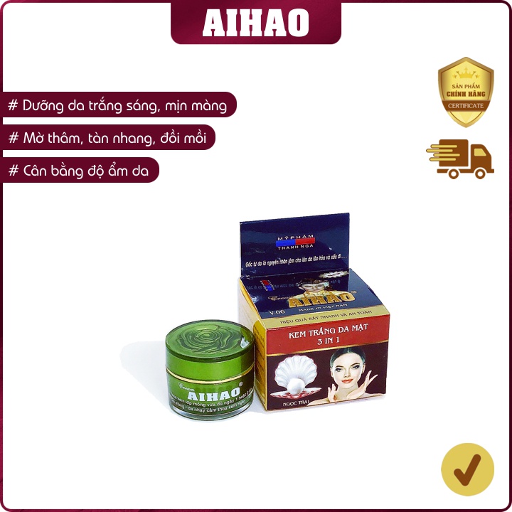 Kem AIHAO Trắng Da Mặt 3in1 V06 10g