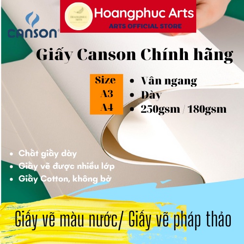 Giấy vẽ CANSON PHÁP A3/A4/A5 tập 10 tờ