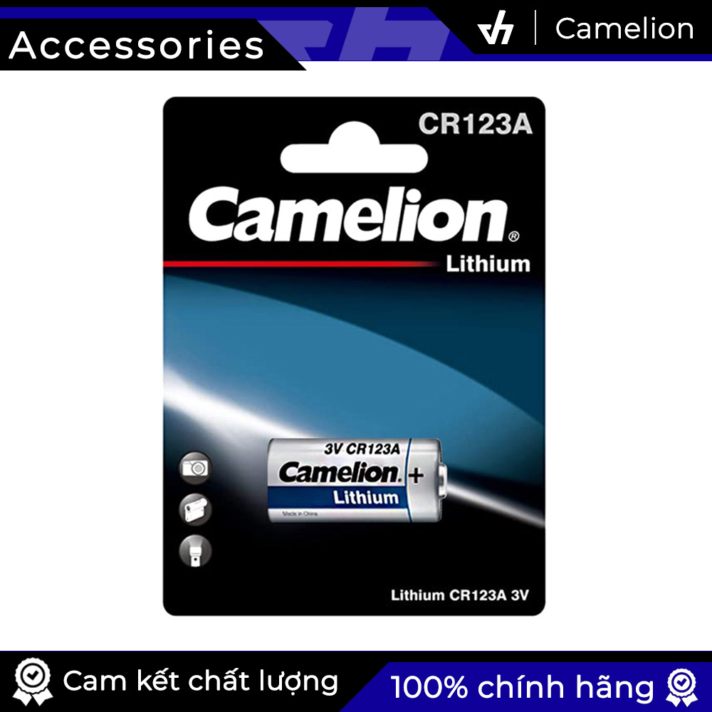 Pin camelion cr123a lithium chuẩn 3v