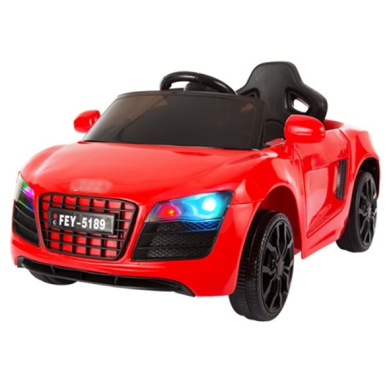 Ô tô xe điện AUDI FEY 5189 đồ chơi vận động, cho bé tự lái và remote (Hồng-Đỏ)
