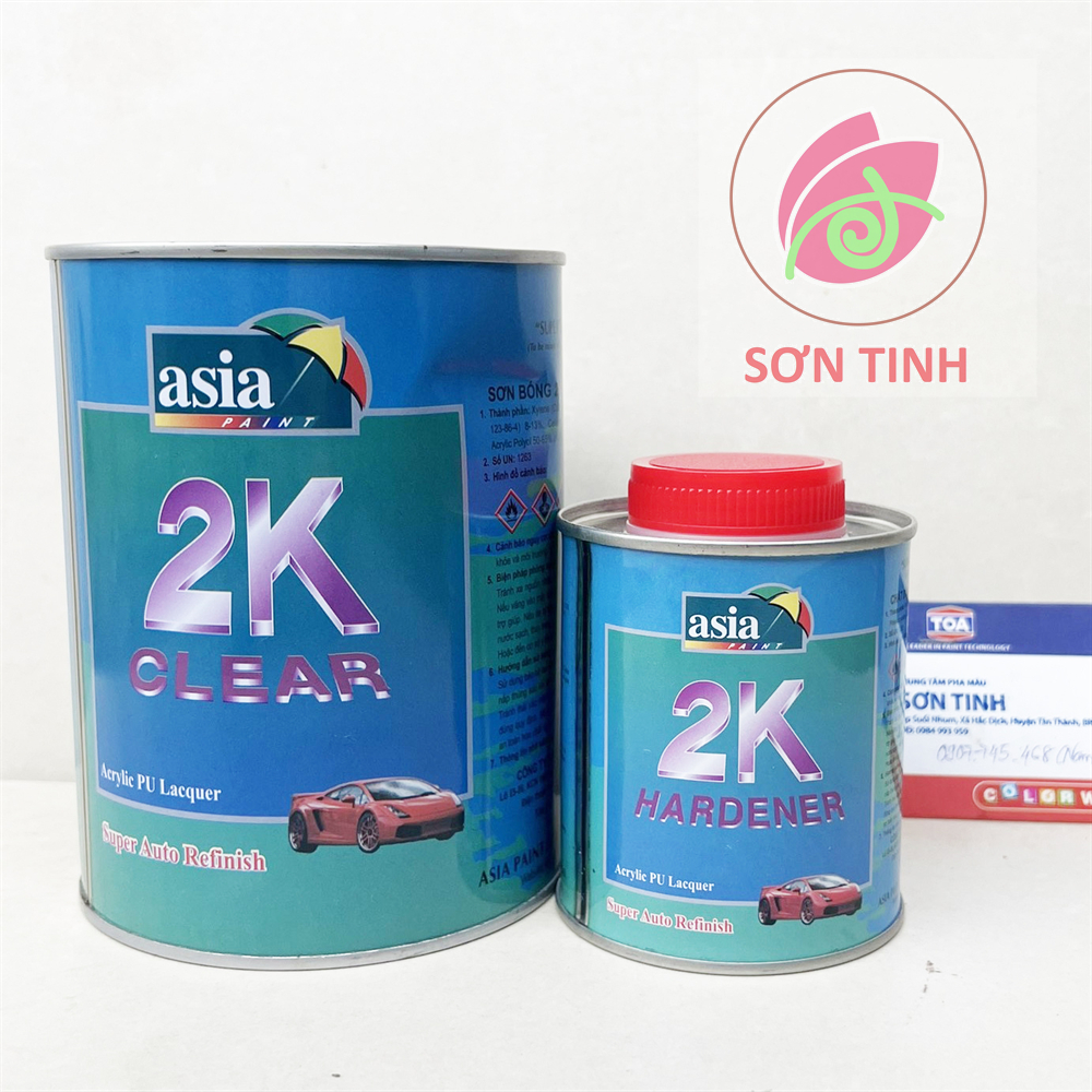 Sơn dầu bóng 2k asia 1.2kg sơn kim loại