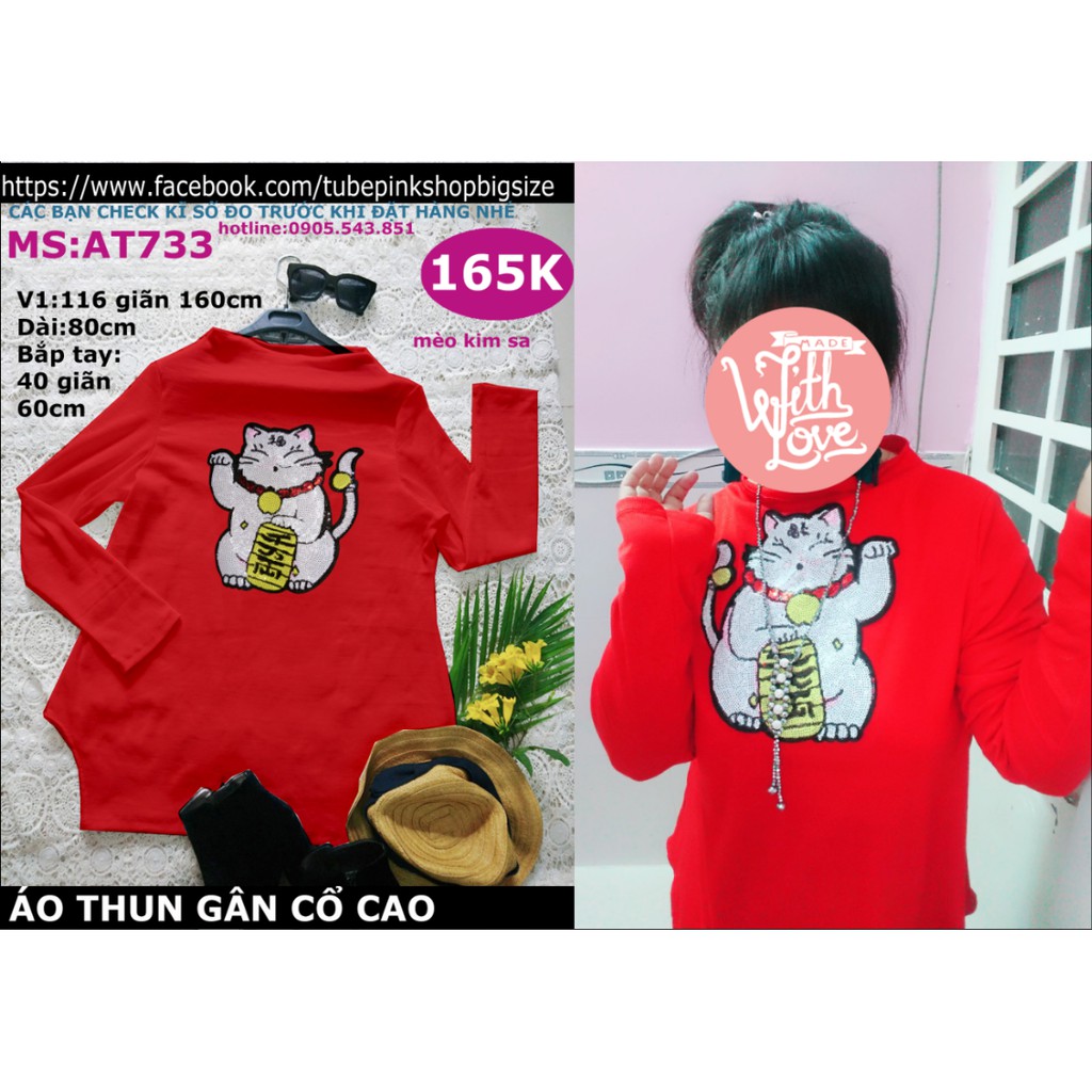 [HCM]áo thun mèo thêu kim sa