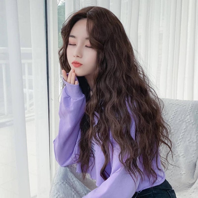Tóc giả đẹp ❤️FREESHIP❤️ Cả đầu xù dài 2 mái hất