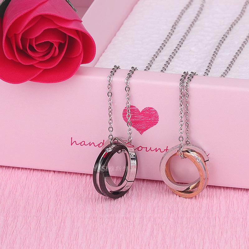 Dây chuyền đôi nhẫn LOVE