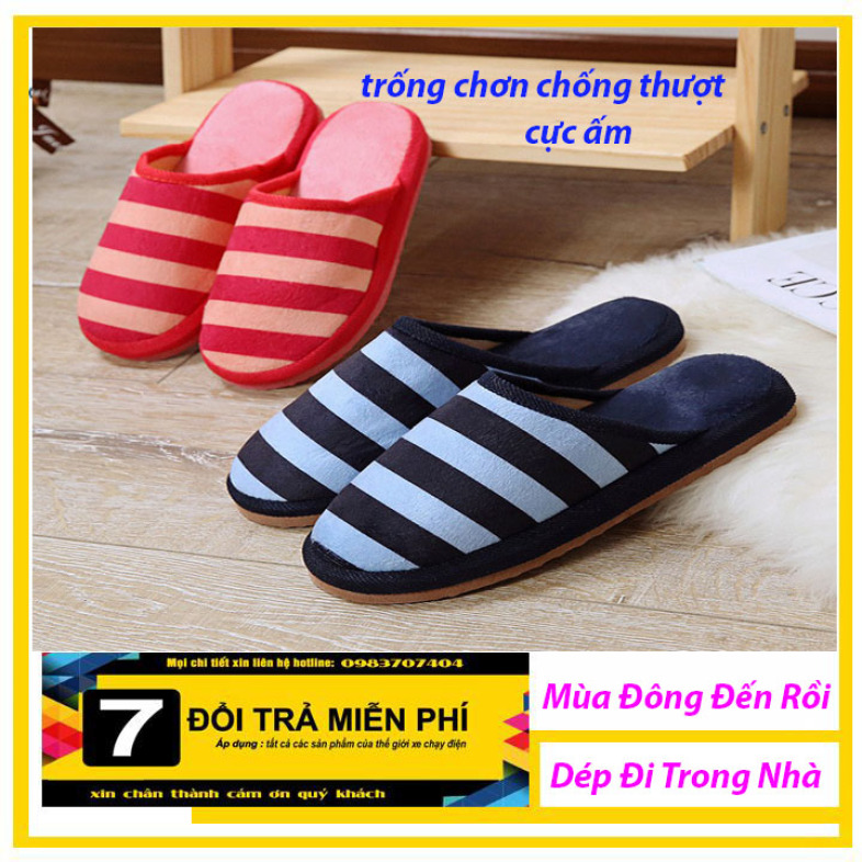 Combo 5 đôi dép bông đi trong nhà mùa đông( giao ngẫu nhiên)- 2 nam, 3 nữ giá rẻ