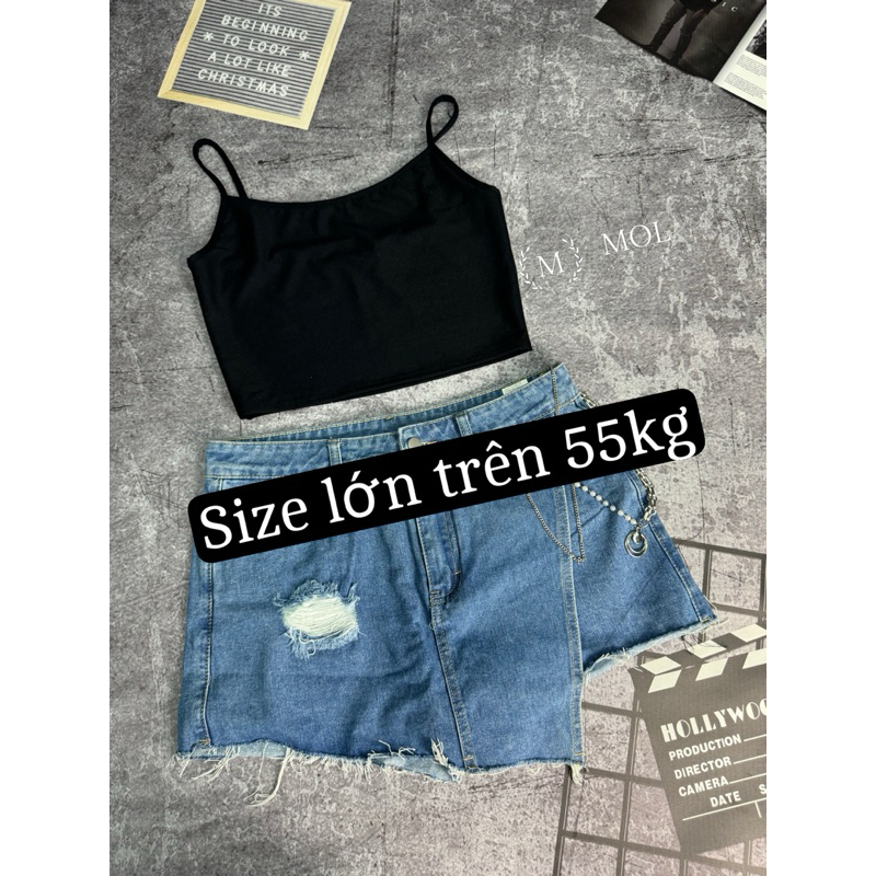 [ SIZE LỚN BIGSIZE 55Kg-100Kg ] ÁO 2 DÂY CROPTOP MỚI