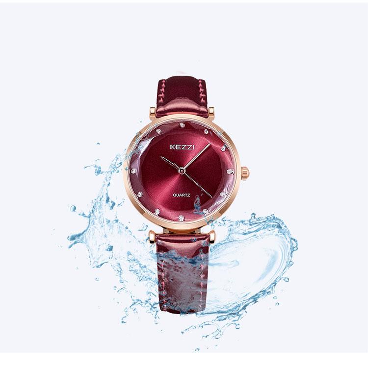 [HCM]Đồng Hồ Nữ Kezzi 1900 Dây Da