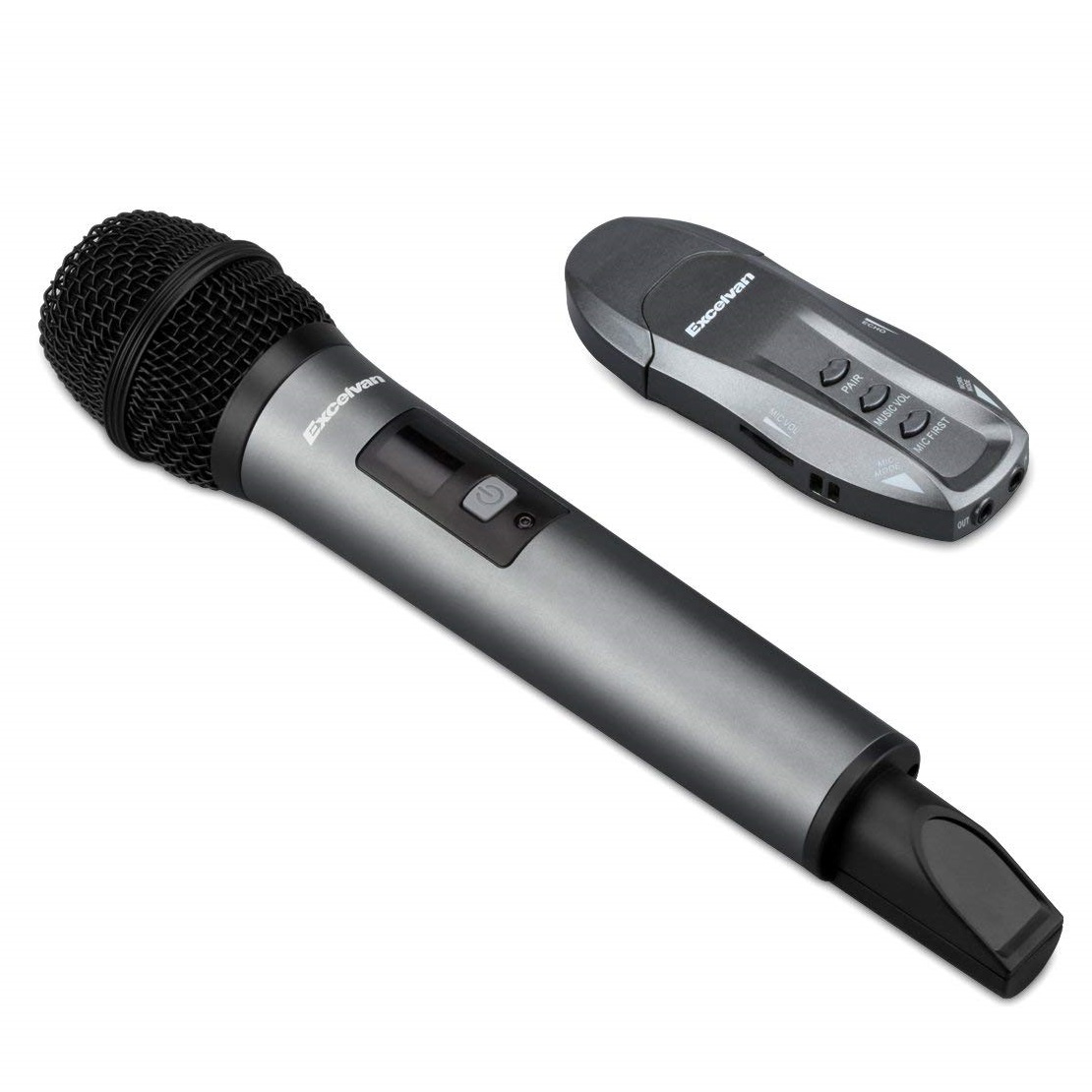 Micro karaoke không dây excelvan k18v 01 mic vhf - chính hãng.