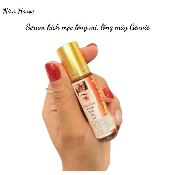 Serum kích mọc lông mi, lông mày dạng lăn Genvie Thái Lan