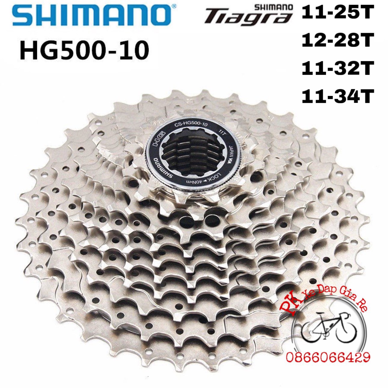 Líp xe đạp 10s shimano cs-hg500 25/28/32/34t, líp thả líp 10 xe đạp shimano cs hg500 10 speed