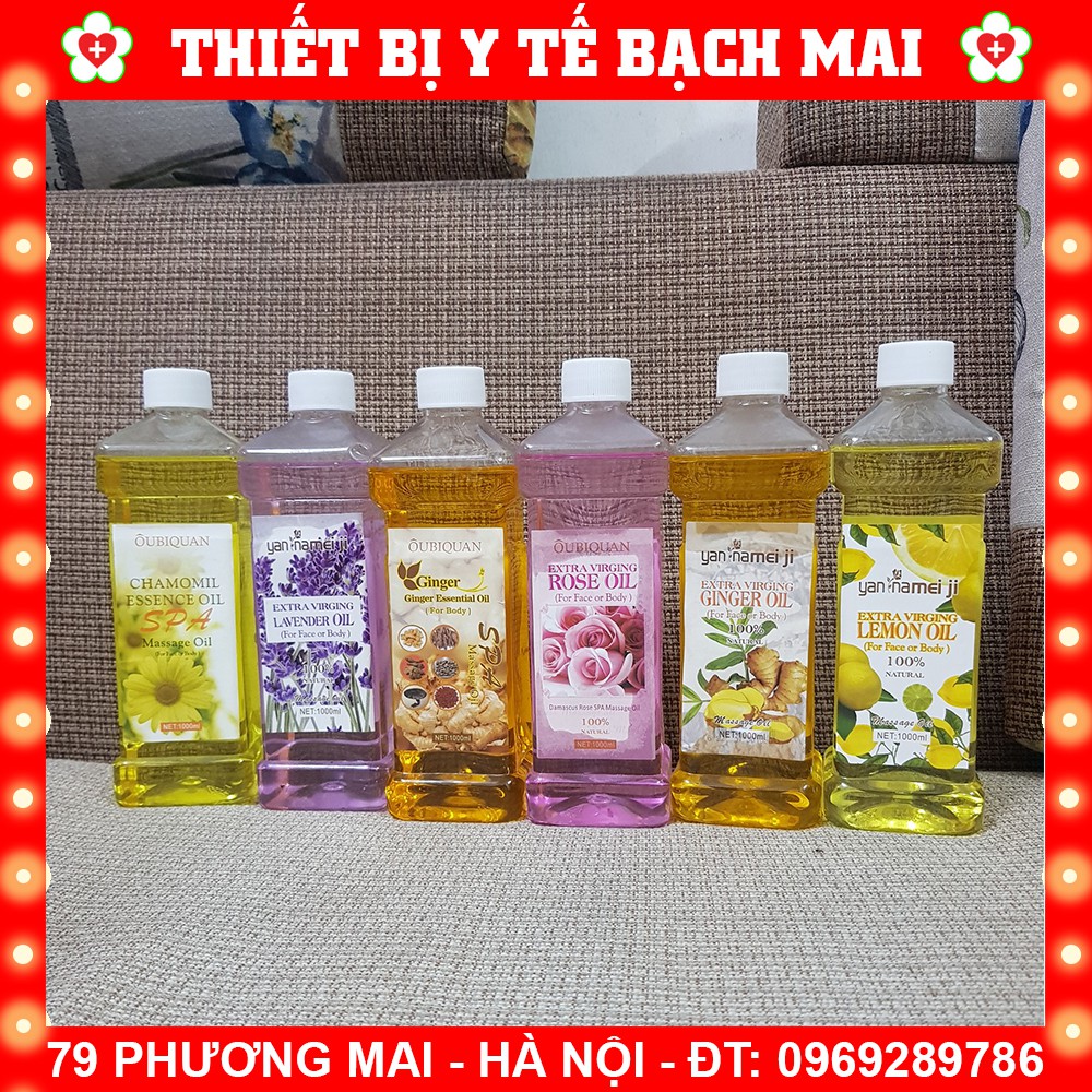 Tinh dầu massage body lavender - hoa cúc - hoa hồng - thảo dược đông y - dầu gừng - chanh