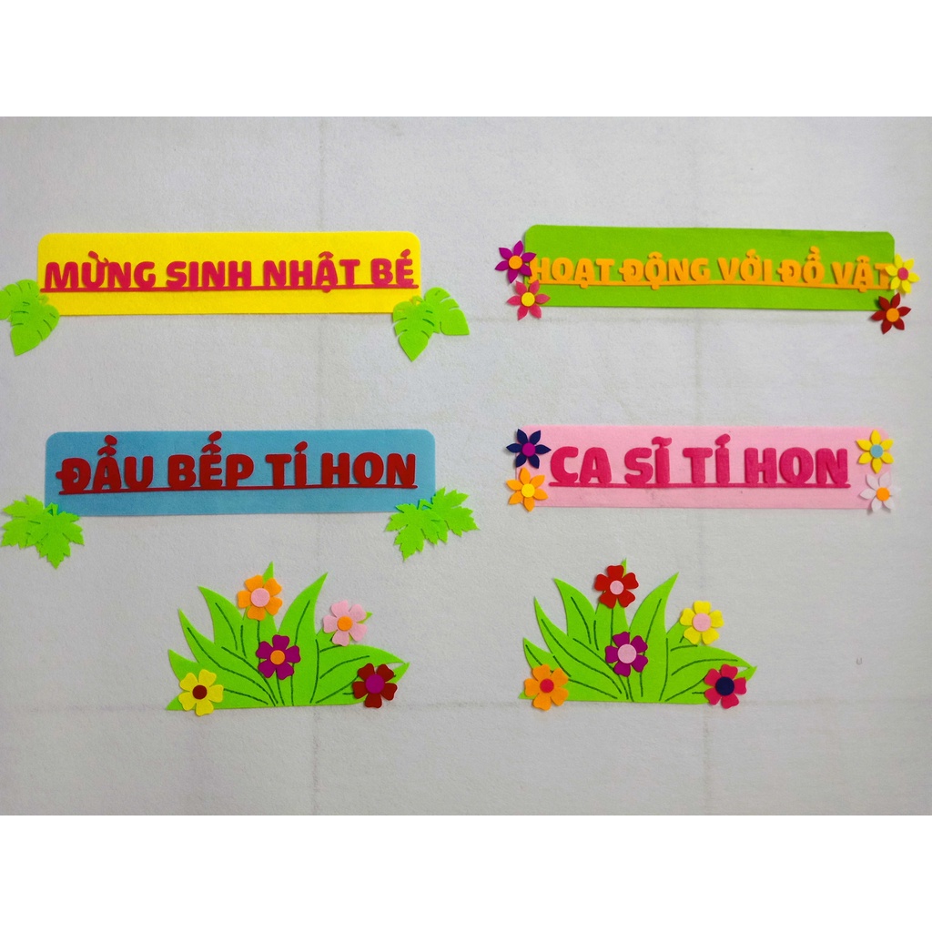 TÊN GÓC MẦM NON ĐƠN GIẢN (40* 9cm)