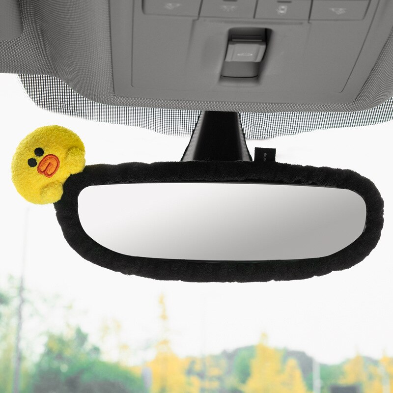 Line Friends Carton Brown Rearview Mirror Cover
