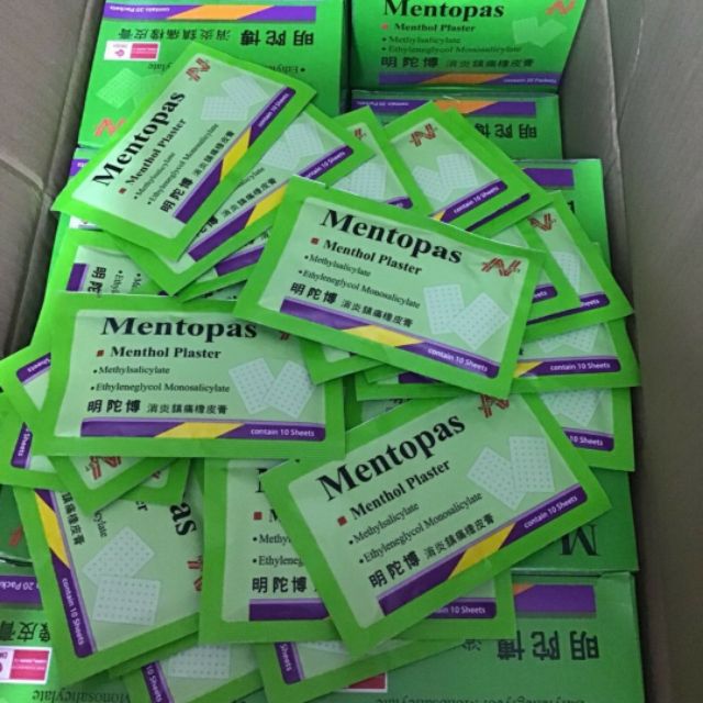 Miếng dán đau nhức Mentopas 10 miếng/gói