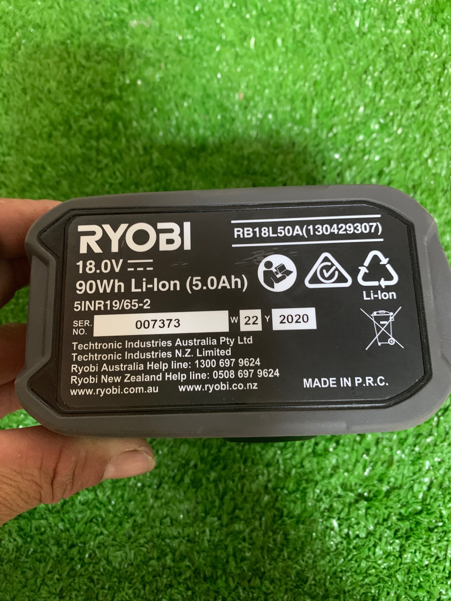 [HCM]Pin ryobj 18v .5.0ah
