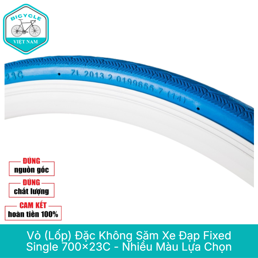 Vỏ Lốp Đặc Không Săm Xe Đạp Fixed Gear / Single Speed 700x23C – Nhiều Màu, Bền Bỉ, Không Lo Thủng