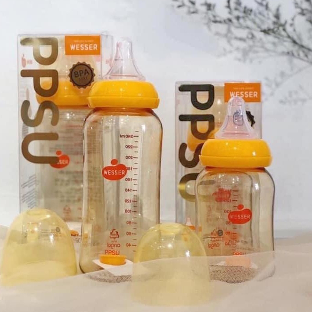 Bình sữa chống sặc Wesser nhựa PPSU