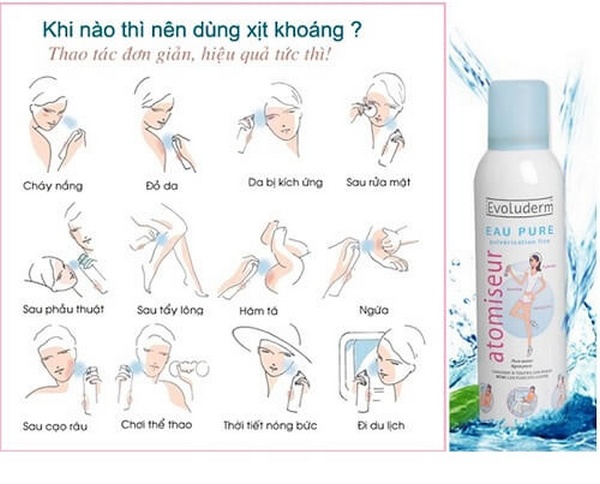Xịt Khoáng Evoluderm Cấp Ẩm Làm Dịu Da 150ml