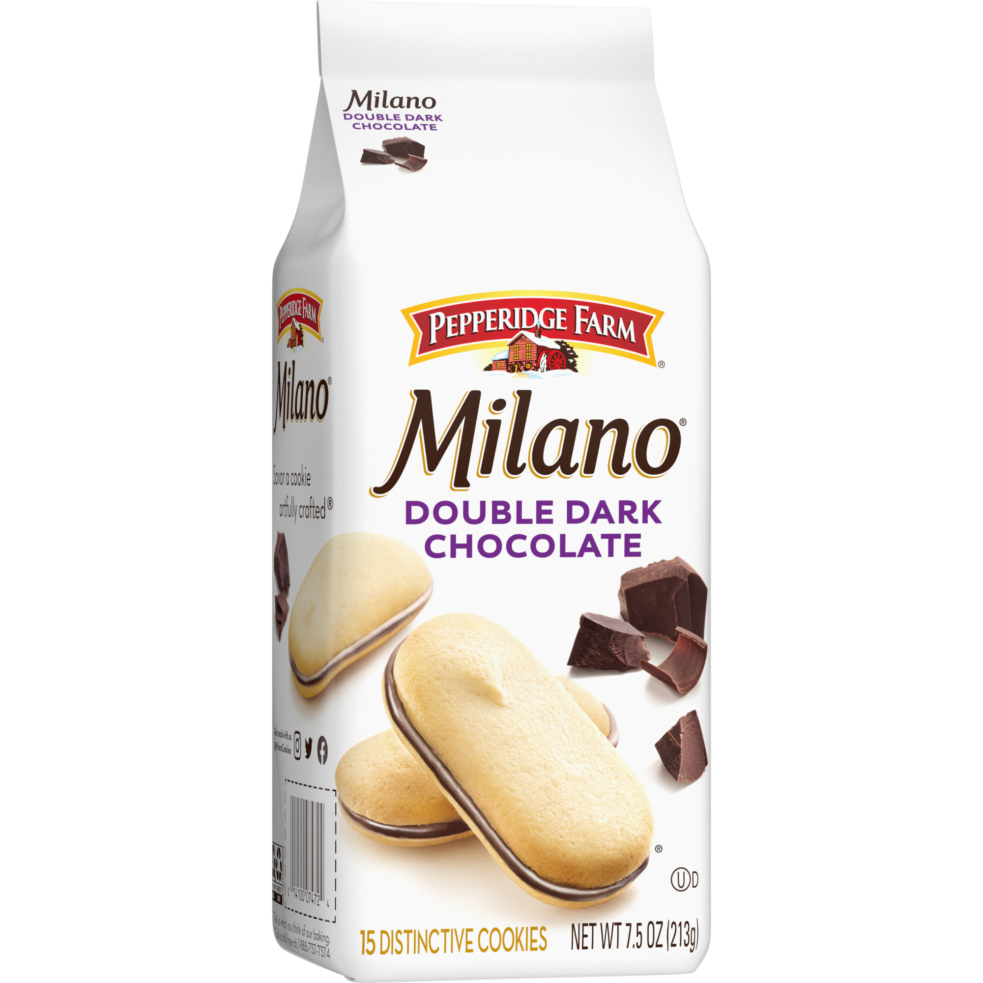 Bánh quy bơ Milano Socola đen hai lớp Pepperidge Farm 213g, Sản xuất tại