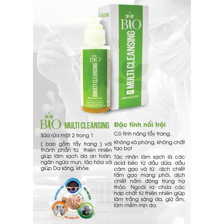 Sữa rửa mặt dịu nhẹ, làm sạch sâu làn da BIO MULTI CLEANSING