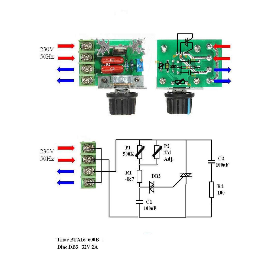 Dimmer ac220v 4000w