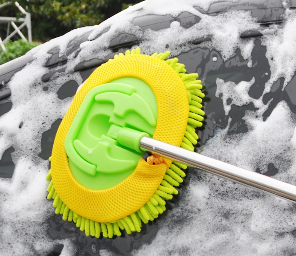 Smart Store - Cây rửa xe ô tô kéo dài mẫu mới Car Wash Mop Japan 105cm