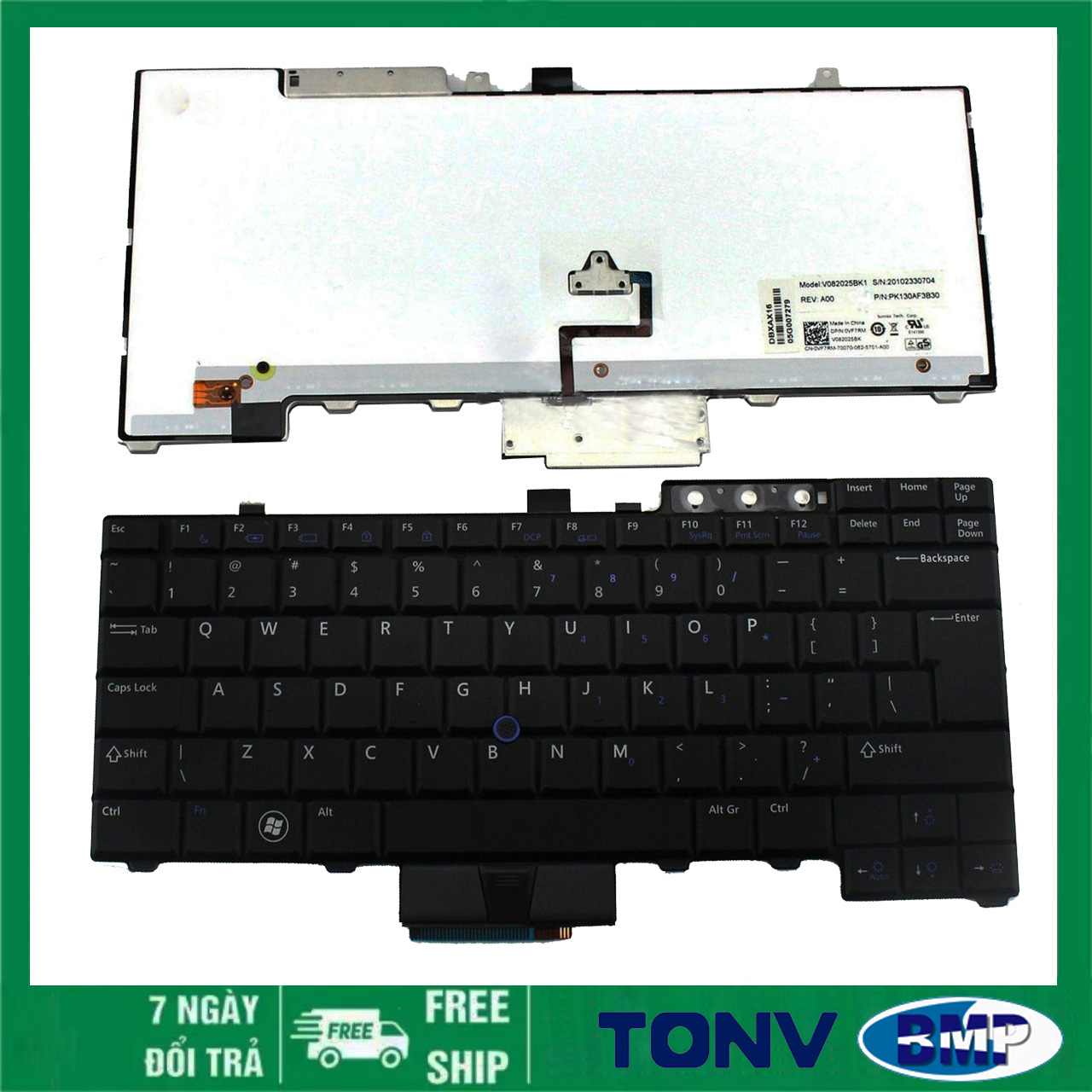 [HCM] Bàn Phím Dell Latitude E6400 E6410 E6510 E6500 ( Có đèn )