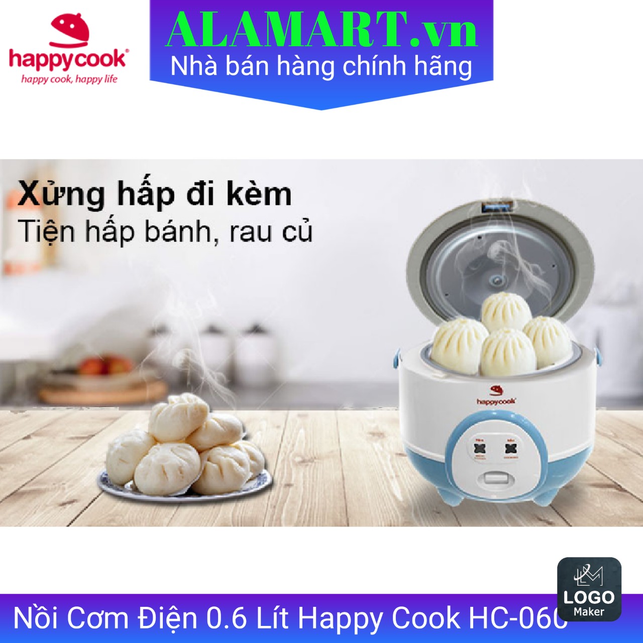 Nồi cơm điện Happy Cook 0.6L HC-060