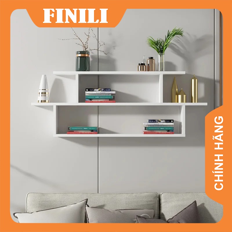 Kệ treo tường kệ trang trí phòng khách đẹp bằng gỗ công nghiệp TF13