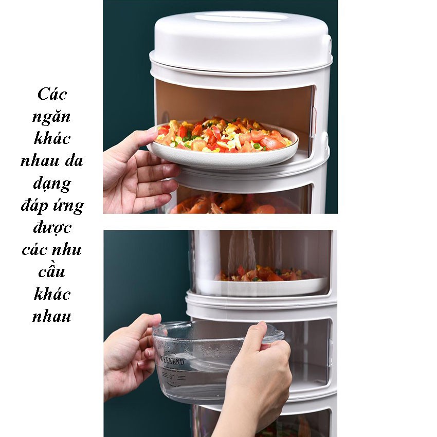 LỒNG BÀN 5 TẦNG GIỮ NHIỆT CHỐNG BỤI