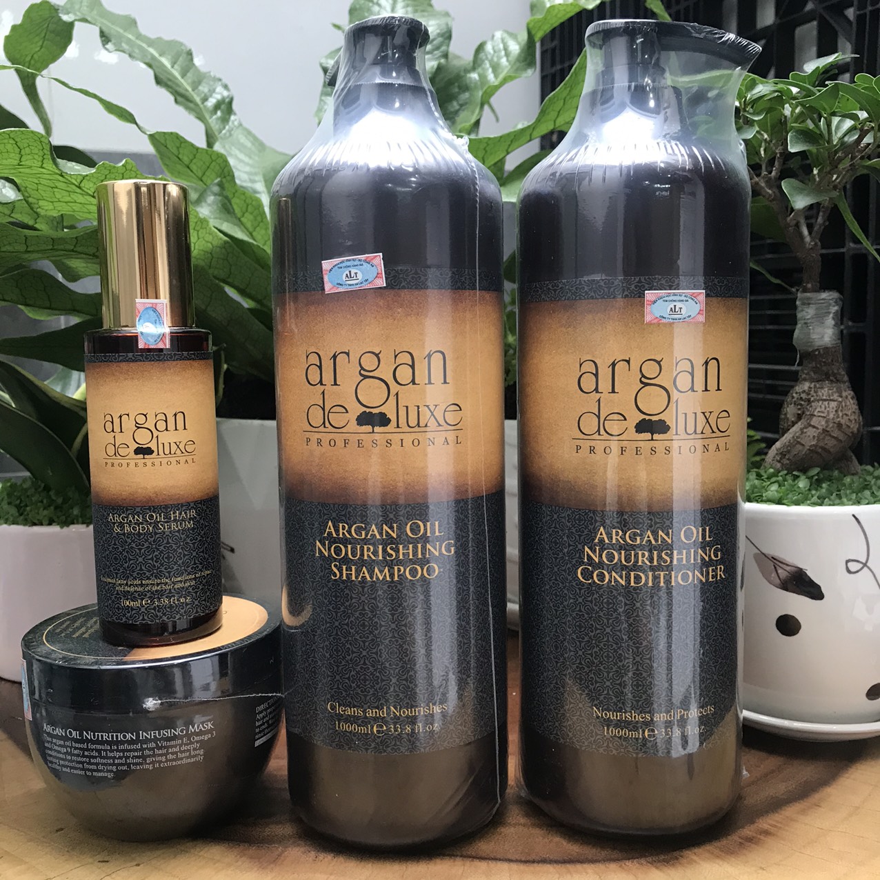 Dầu gội phục hồi tóc hư tổn Argan Deluxe Shampoo 1000ml