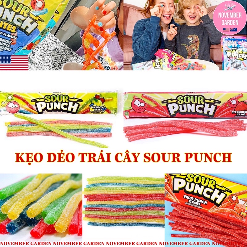 Kẹo siêu chua dạng que Sour Punch 91g