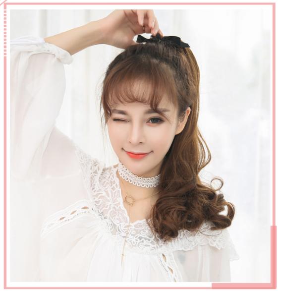 Tóc cột xoăn đuôi 48cm D15 😍FREESHIP😍 buộc tóc giả nữ Sỉ 40k đuôi tóc giả nữ thời trang, cột xoăn tóc giả