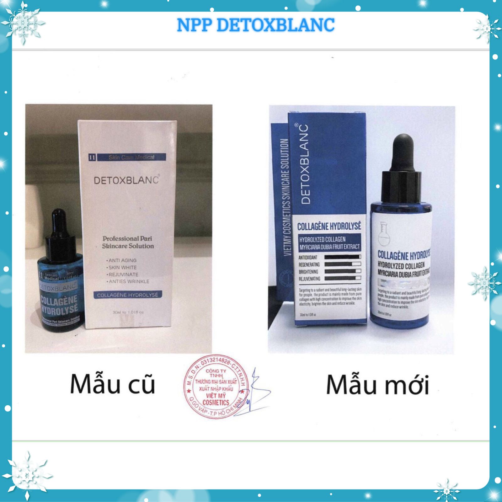 Combo xóa mụn thâm dưỡng trắng da Detox Blanc