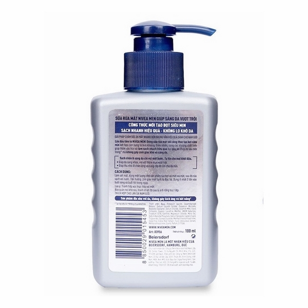 Sửa Rửa Mặt Tạo Bọt Bùn Khoáng Sáng Da Nivea 100ml