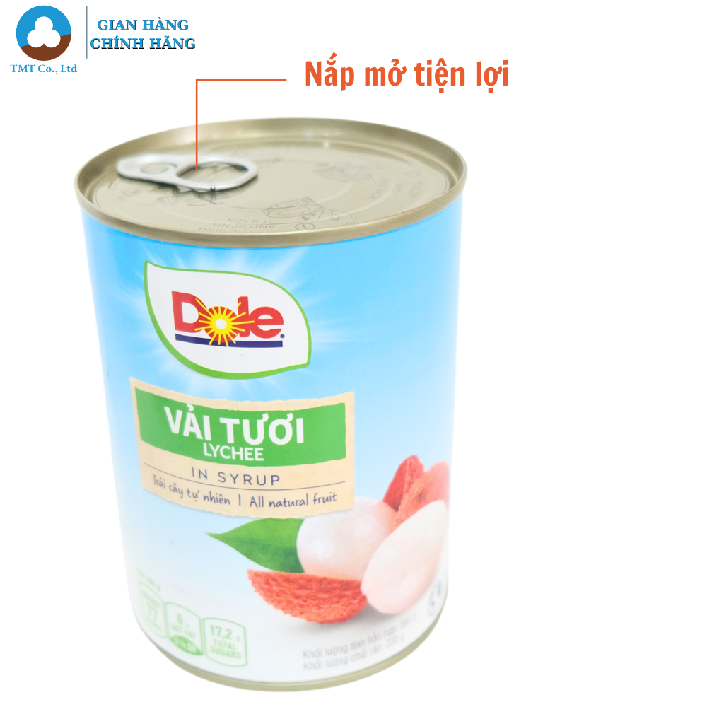 Vải tươi đóng lon thương hiệu Dole 565g