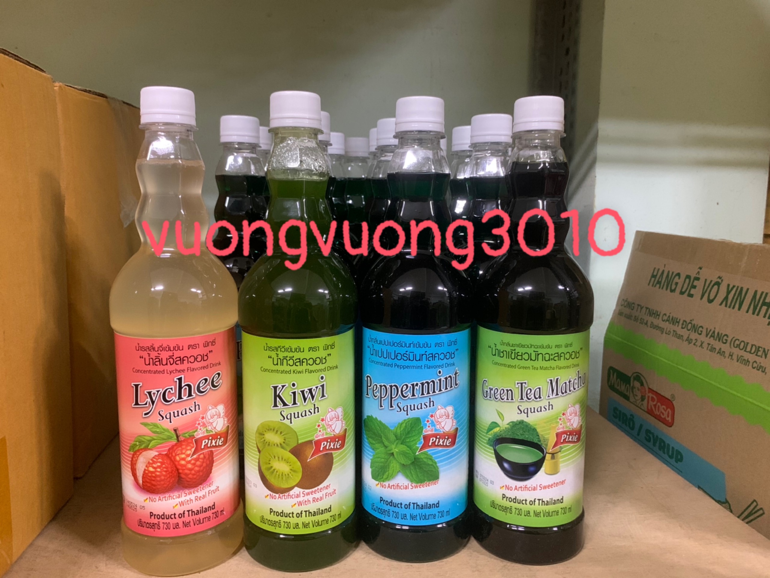 Siro Thái Lan Pixie có đủ vị trái cây 730ml
