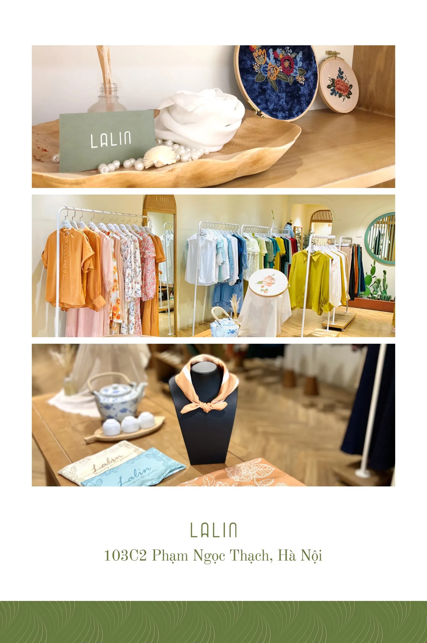 Khăn lụa Vân Du phụ kiện thời trang Lalin