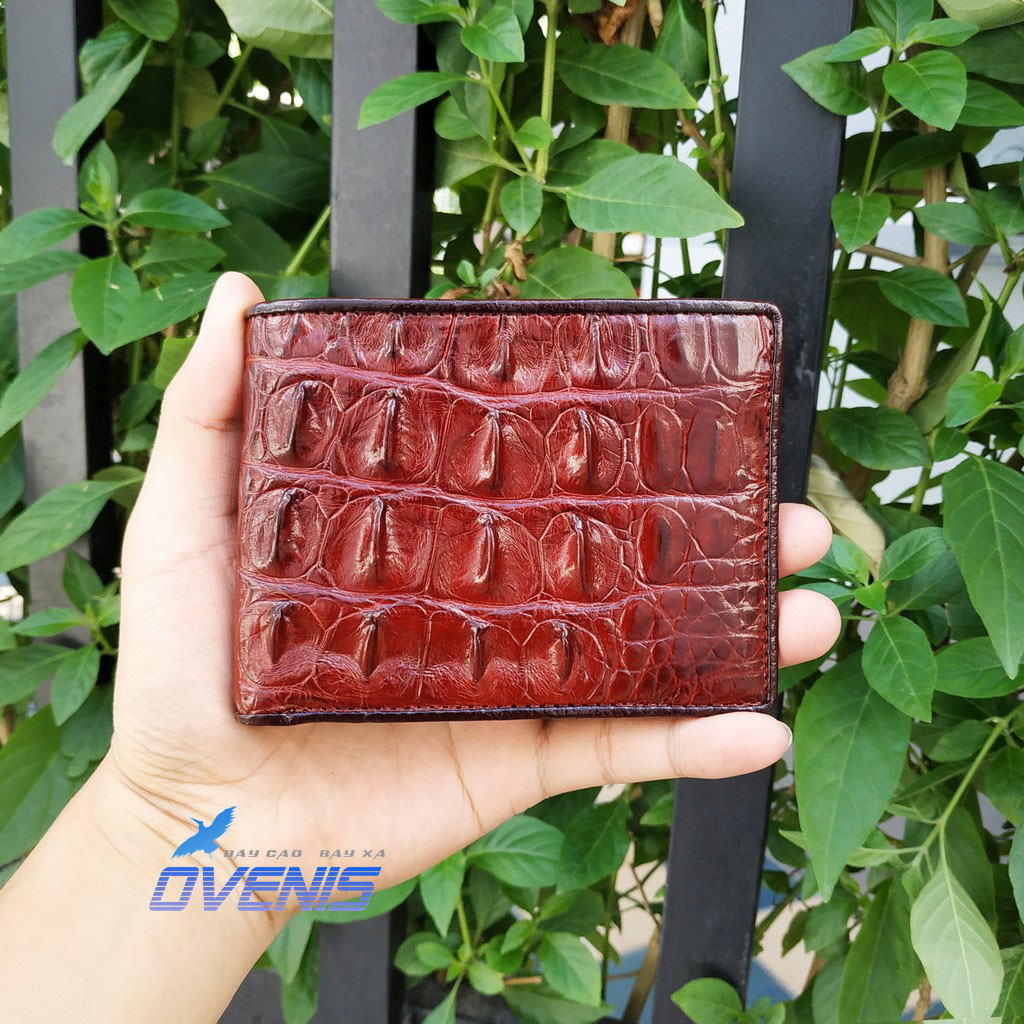 Bóp da cá sấu 2 mặt. gai lưng cá sấu rất đẹp - rất bền!