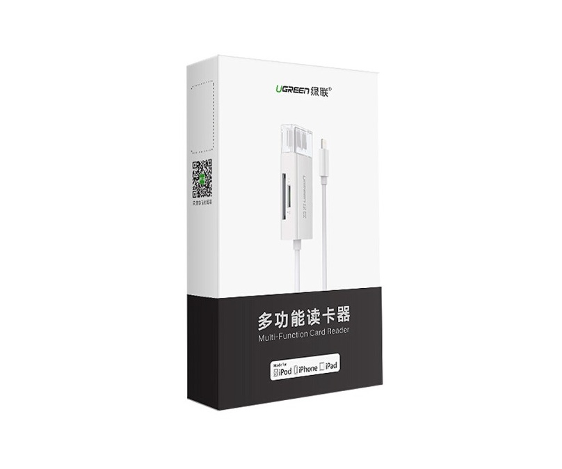 Đầu đọc thẻ SD/TF cho iPhone, iPad chuẩn Lightning Ugreen 30612