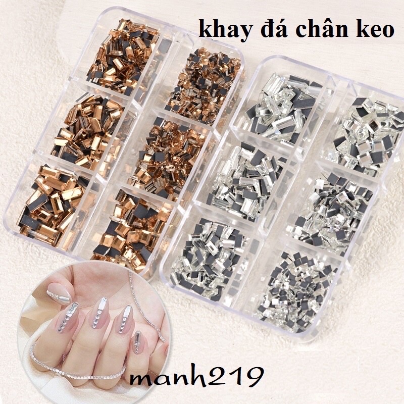Đá khối chữ nhật khay tròn