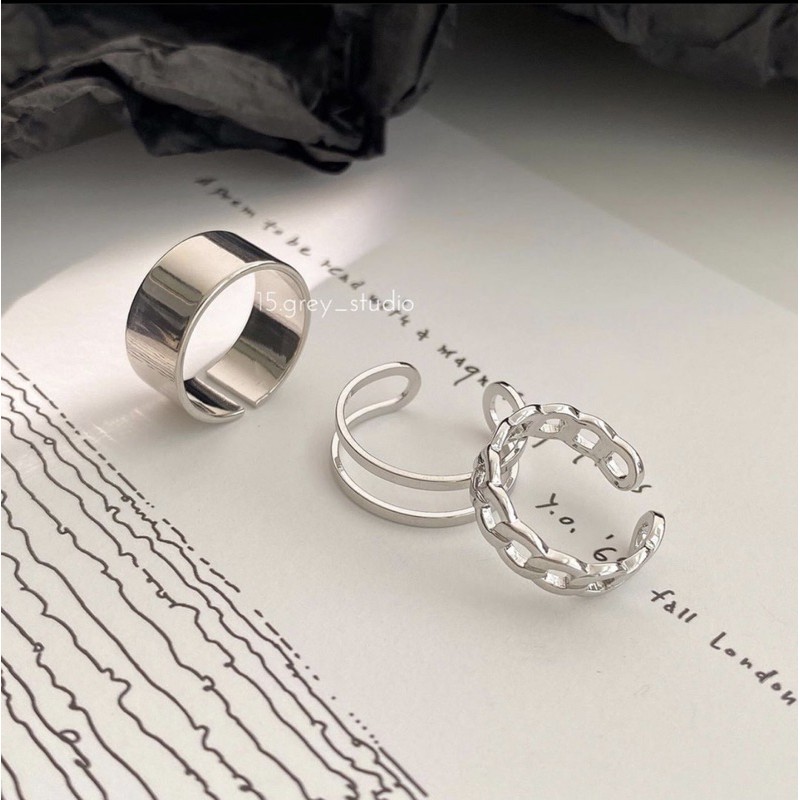 Otis-2 Ring Set | Set 3 Nhẫn Hot Unisex