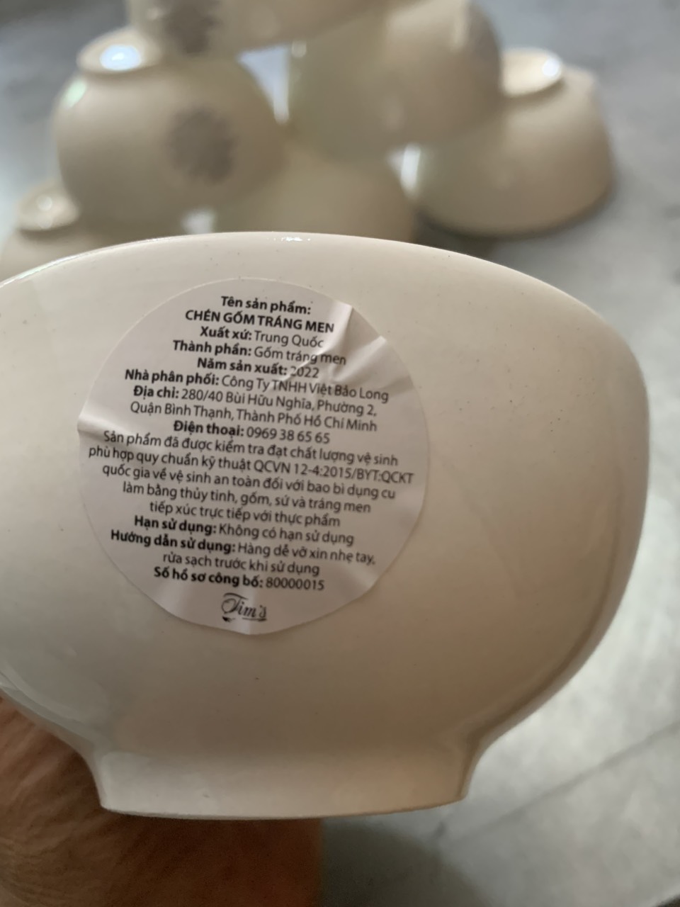 BỘ 10 CHÉN TRẮNG TRƠN KHUYẾN MÃI ( 11cm )