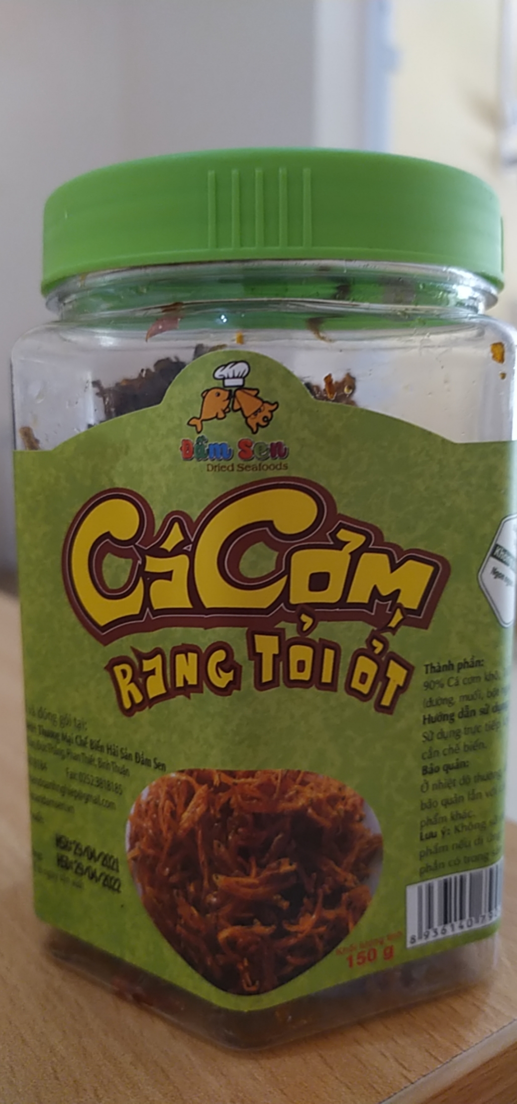 [HÀNG CHÍNH HÃNG] Cá cơm rang tỏi ớt ăn liền Đầm Sen hộp 150g