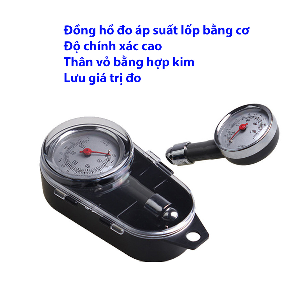 Đồng hồ Đo áp suất lốp ô tô, xe máy