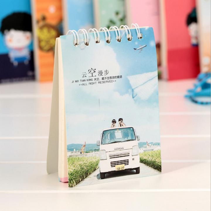 Sổ tay, sổ nhật ký lò xo đứng giấy đẹp bìa cứng in hình xinh xắn, ngộ nghĩnh - DMA store