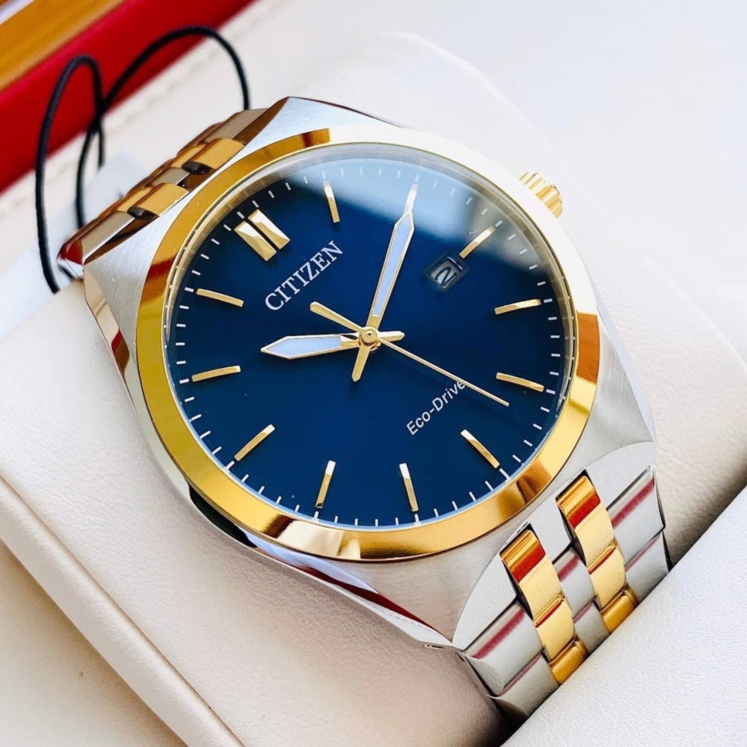 Đồng hồ Nam chính hãng Citizen Eco Drive BM7334-66L Size 40,Mặt xanh